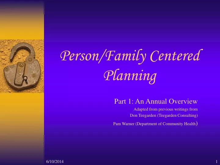person family centered planning
