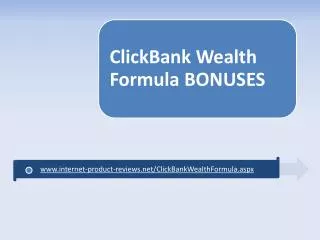 Clickbank Wealth Formula Review + Bonus