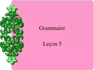grammaire