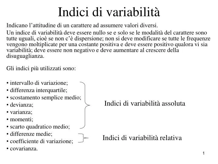 indici di variabilit