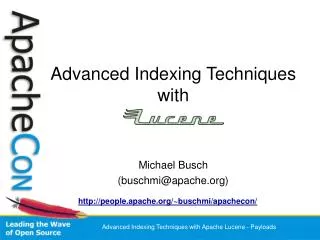 Advanced Indexing Techniques with