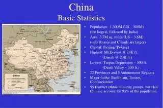 china basic statistics