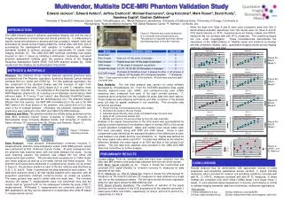 Multivendor, Multisite DCE-MRI Phantom Validation Study