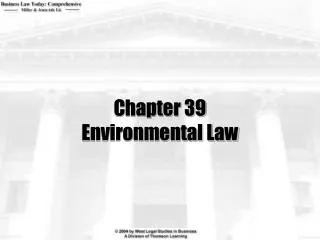 Chapter 39 Environmental Law