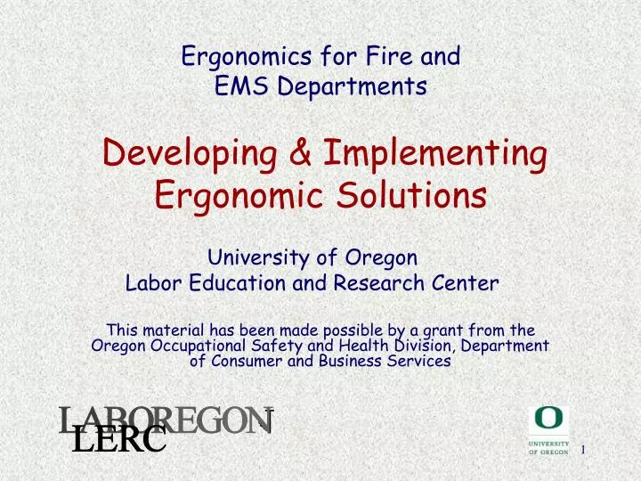 ergonomics for fire and ems departments developing implementing ergonomic solutions