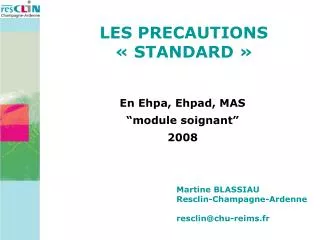 les precautions standard