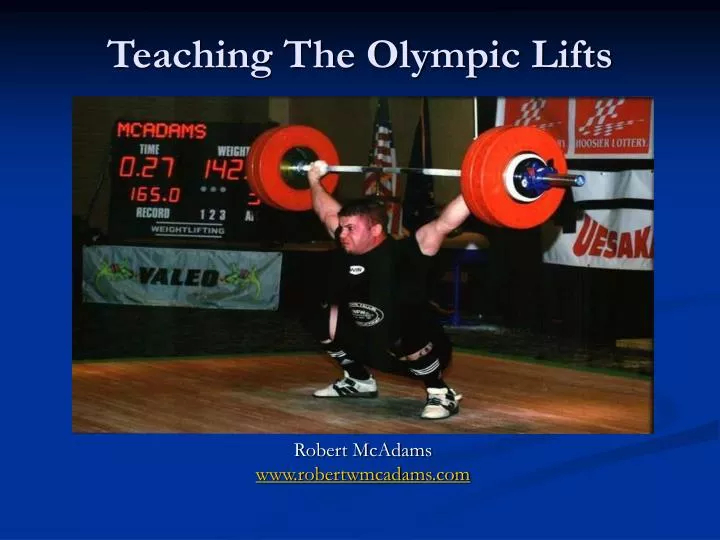 teaching the olympic lifts