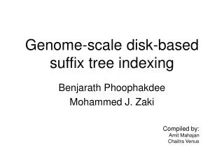 Genome-scale disk-based suffix tree indexing