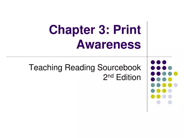 chapter 3 print awareness