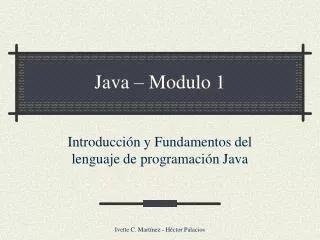 java modulo 1
