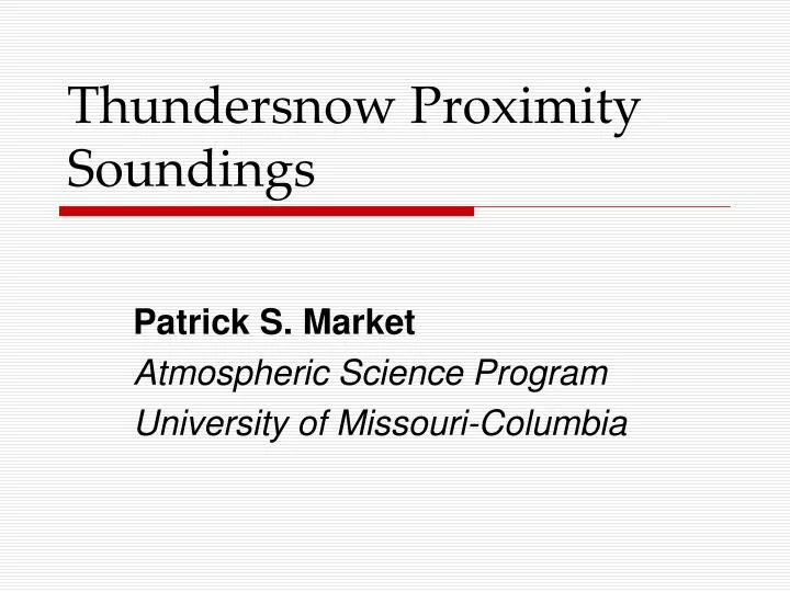 thundersnow proximity soundings