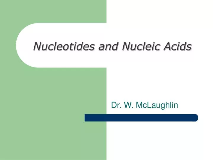nucleotides and nucleic acids