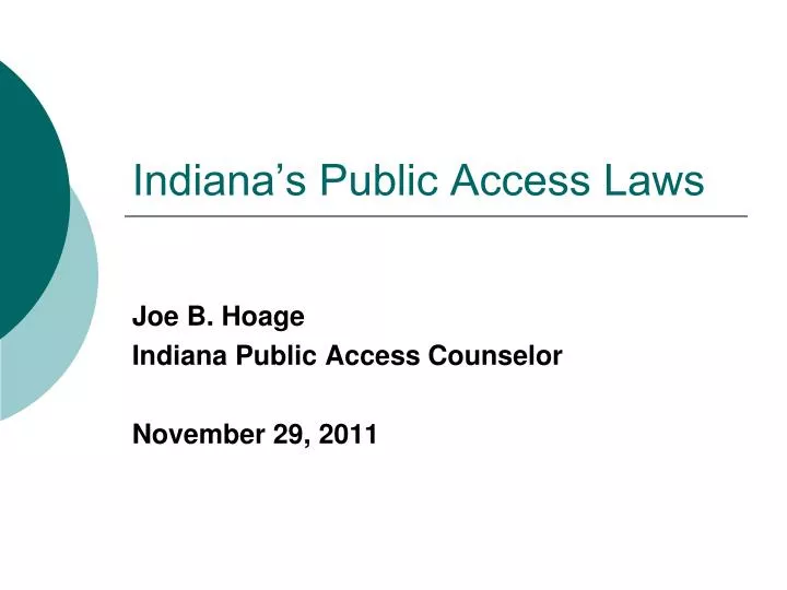 indiana s public access laws