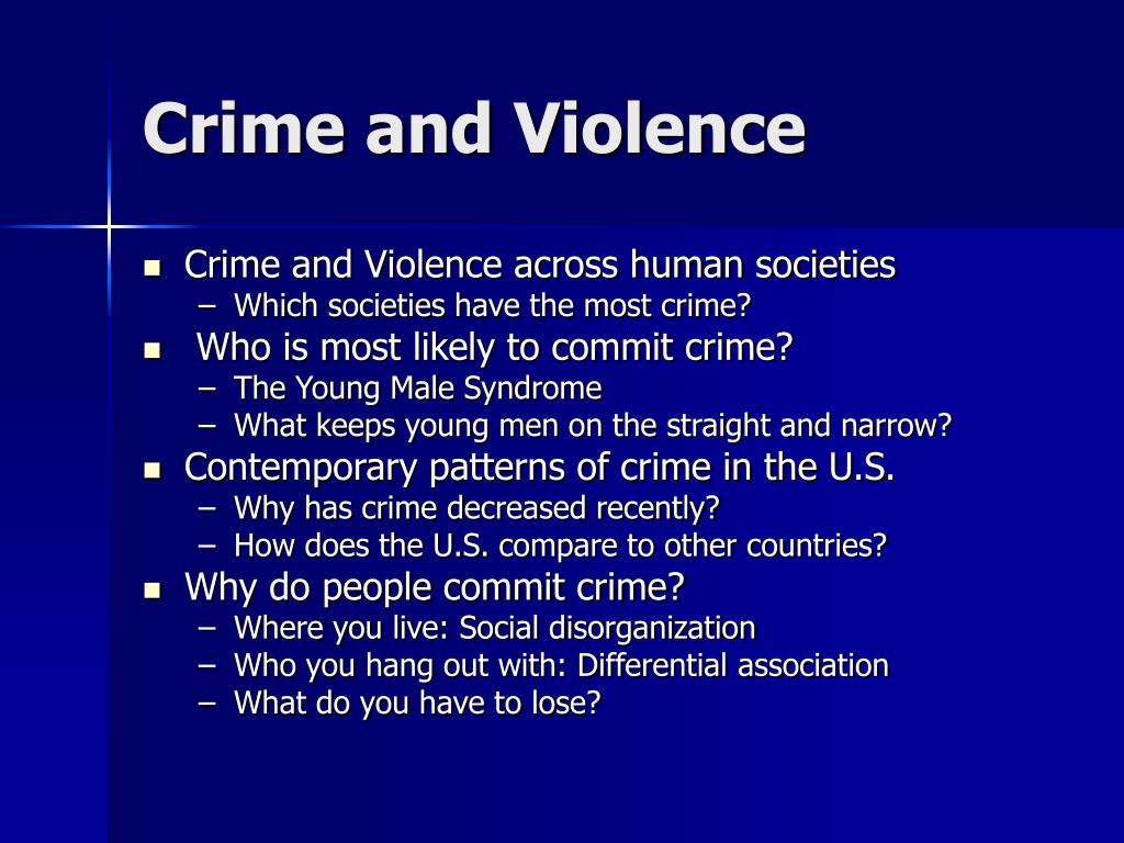 PPT - Crime and Violence PowerPoint Presentation, free download - ID ...