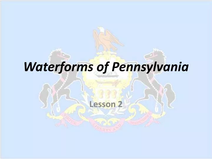 waterforms of pennsylvania