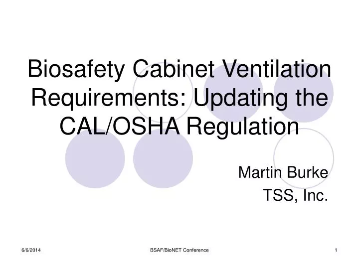 biosafety cabinet ventilation requirements updating the cal osha regulation