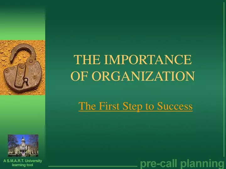 the importance of organization