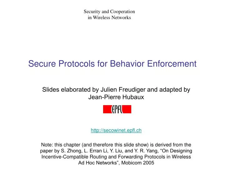 secure protocols for behavior enforcement