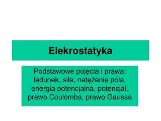 Elekrostatyka