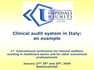 Clinical audit system in Italy: an example