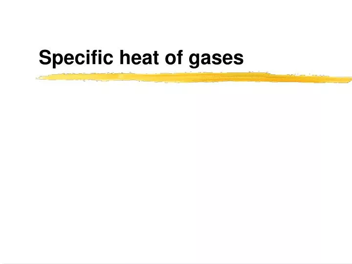 specific heat of gases