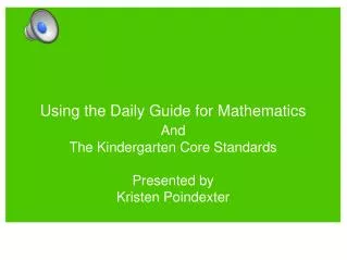 Using the Daily Guide for Mathematics