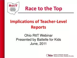 Implications of Teacher-Level Reports