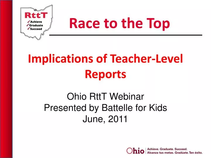 implications of teacher level reports