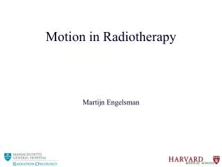 Motion in Radiotherapy