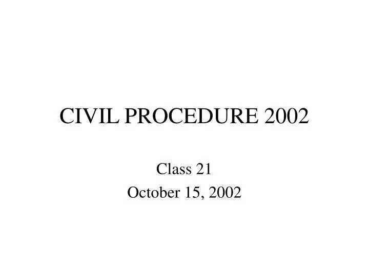 civil procedure 2002