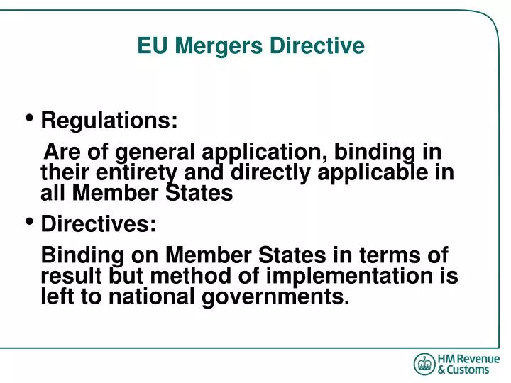 eu mergers directive