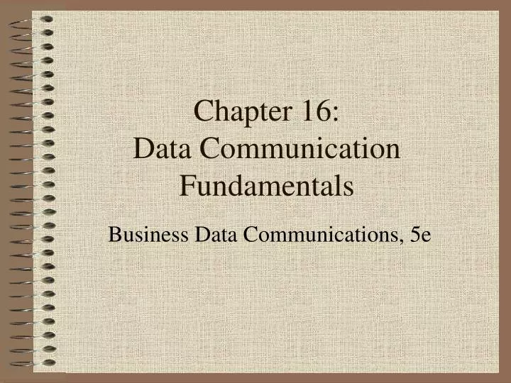 chapter 16 data communication fundamentals