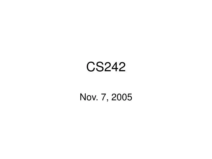 cs242