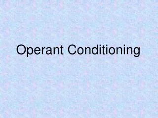 operant conditioning