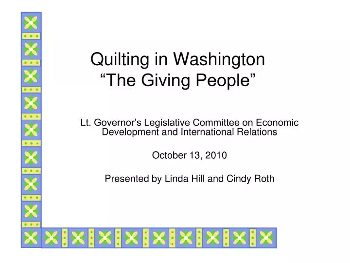 quilting in washington the giving people