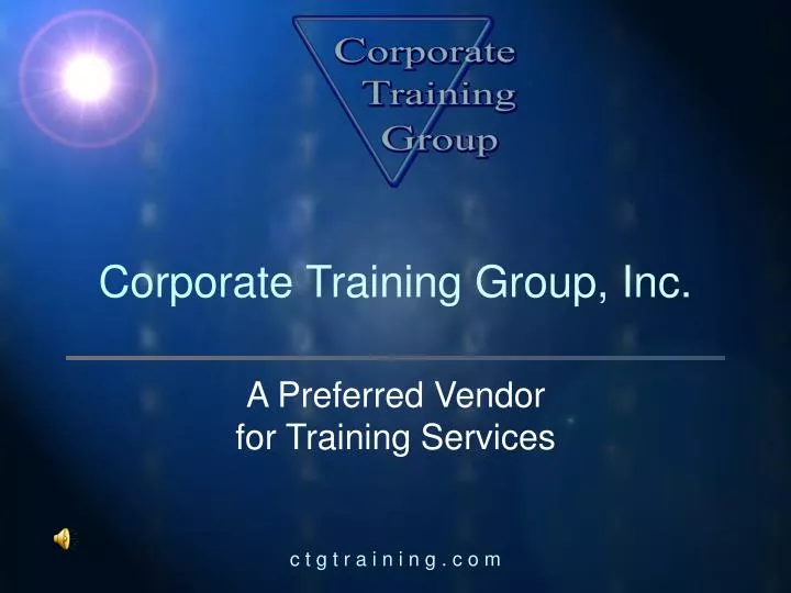 corporate training group inc