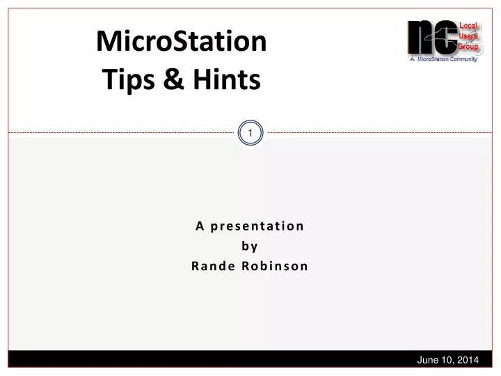 microstation tips hints
