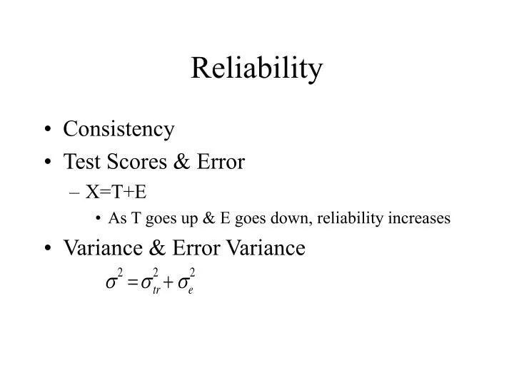 reliability