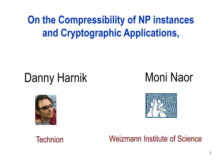 on the compressibility of np instances and cryptographic applications