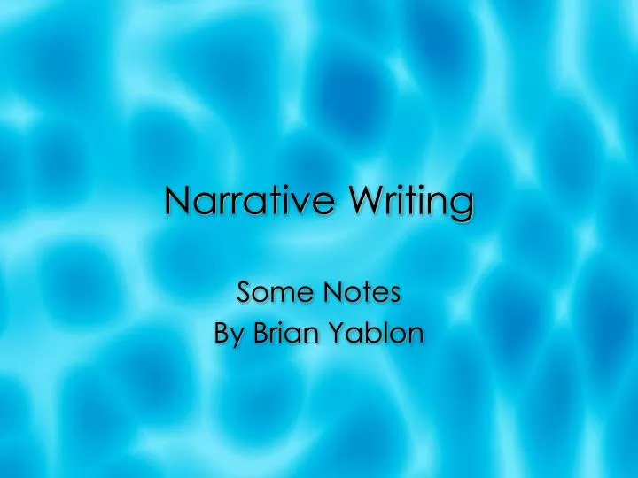 narrative writing