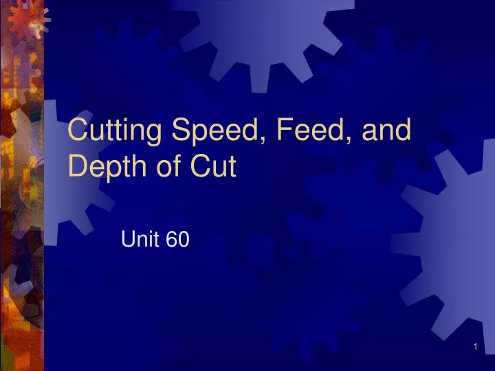 cutting speed feed and depth of cut