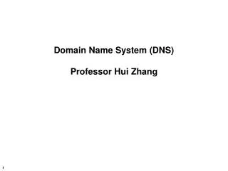 Domain Name System (DNS) Professor Hui Zhang