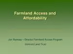 Sustainable Farmland Access Program in Vermont - slide 1