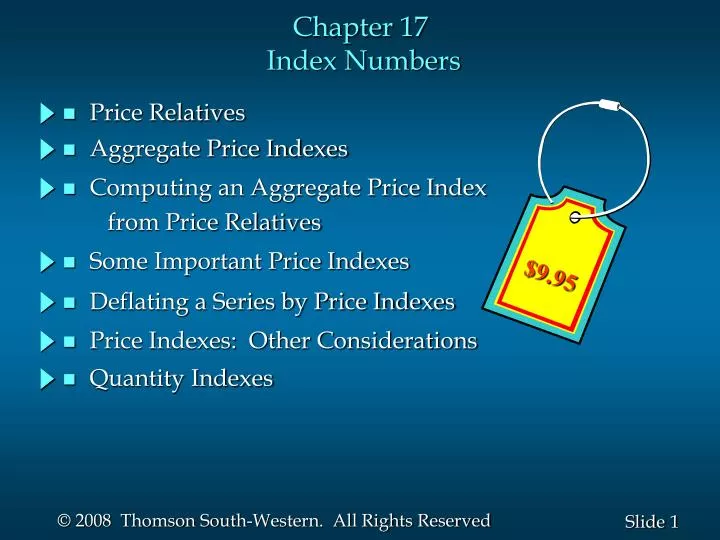 chapter 17 index numbers