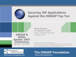 Securing JSF Applications Against the OWASP Top Ten