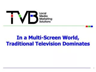 In a Multi-Screen World, Traditional Television Dominates