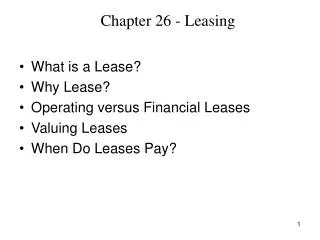 Chapter 26 - Leasing