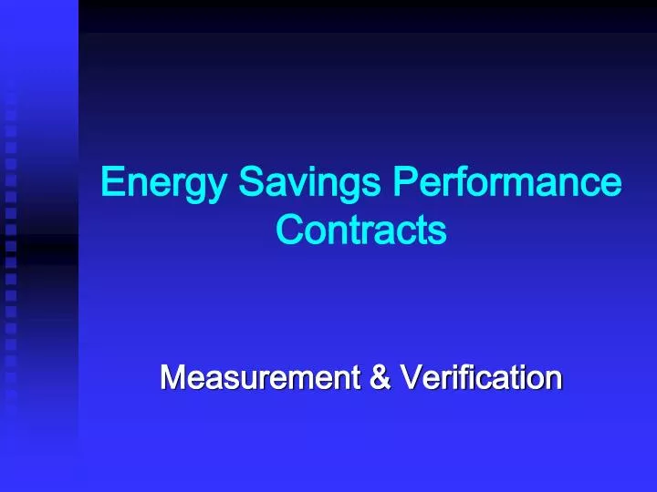energy savings performance contracts