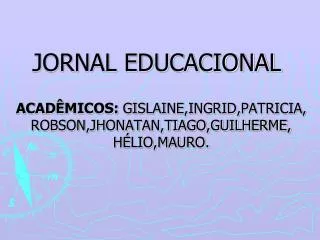 JORNAL EDUCACIONAL