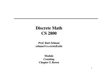 Discrete Math CS 2800